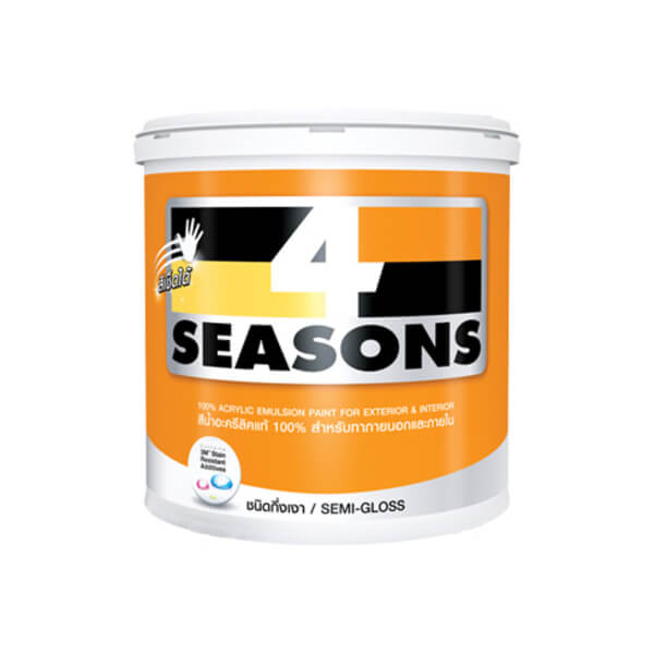 4SEASONS สีน้ำอะคริลิค ภายนอกและภายใน ชนิดกึ่งเงา 1GL.