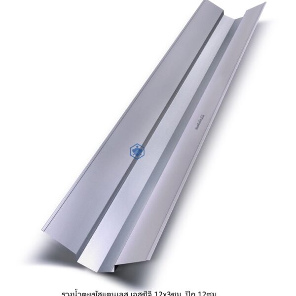 รางน้ำตะเข้สแตนเลส เอสซีจี 12x3ซม. ปีก 12ซม.