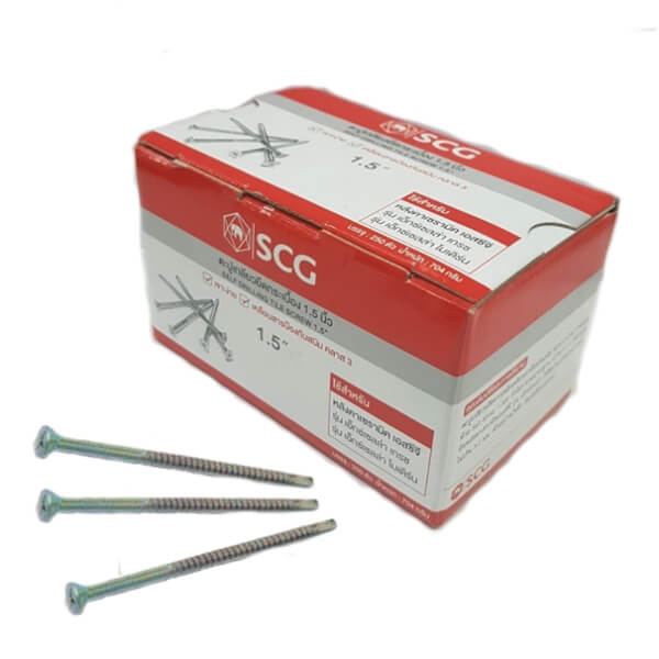 ตะปูเกลียวยึดกระเบื้องหลังคา 1.5นิ้ว SCG