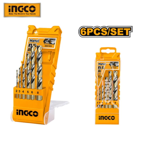 INGCO ชุดดอกสว่านเจาะเหล็ก 6ชิ้น AKD1055