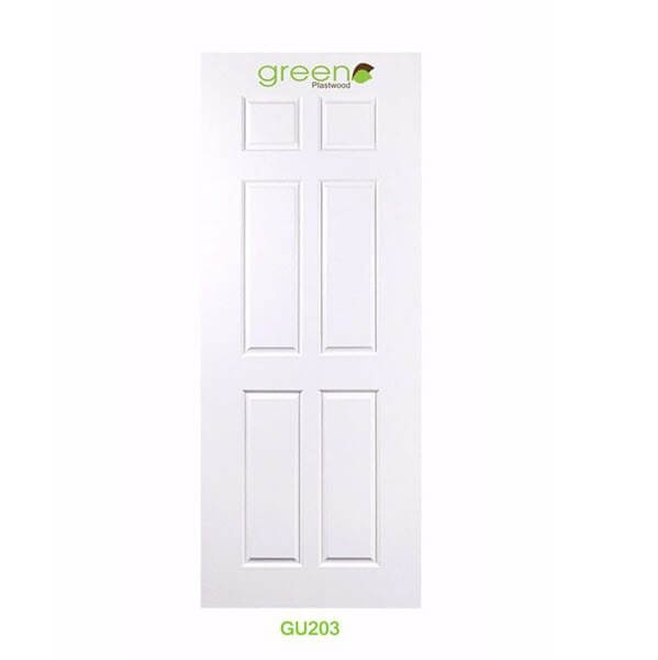 ประตูUpvc กรีนพลาสวู๊ด รุ่นGU203 สีขาว