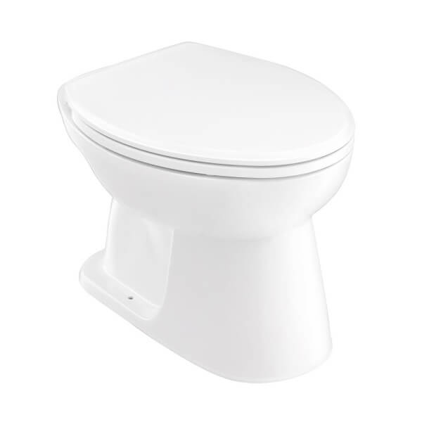 Prema สุขภัณฑ์นั่งราบราดน้ำ P3801(N)ST ฝายาว