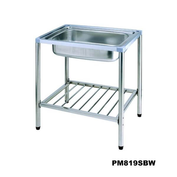 อ่างซิงค์1หลุมPREMA ขาตั้ง สะดือB PM819SBW