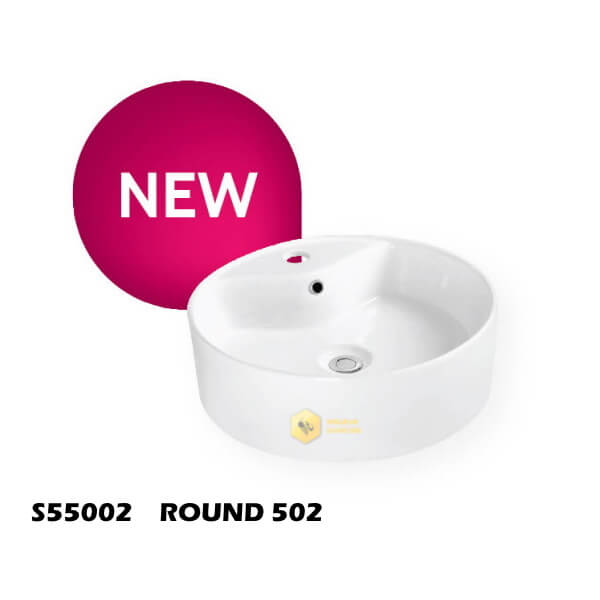 อ่างล้างหน้าบนเคาน์เตอร์ทรงกลม 502 S55002