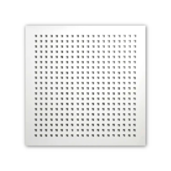 แผ่นฝ้าลดเสียงสะท้อน เอคโค่บล็อค ไทล์ รุ่นฉลุสีเหลี่ยม Square12 ขอบบังใบ