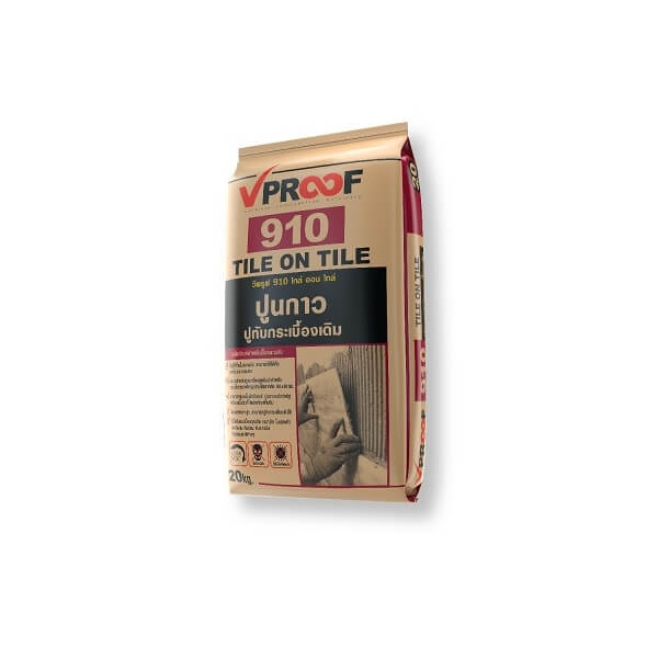 VPROOF 910 TILE ON TILE ปูนกาวซีเมนต์ 20กก.