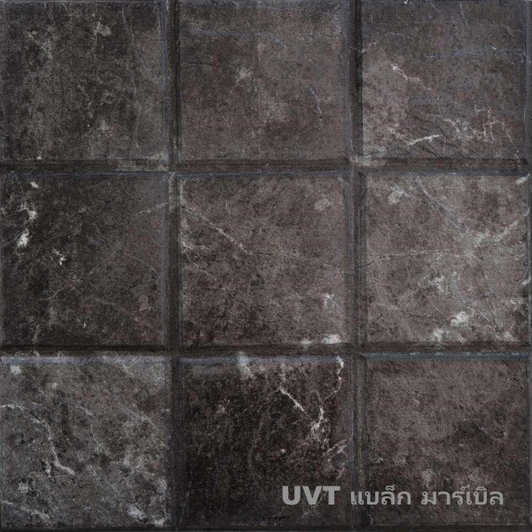 กระเบื้องปูพื้น UVT แบล็ค มาร์เบิล 40x40x3.5cm.