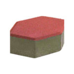 บล็อกปูพื้น จินตนาการ-ศิลาหกเหลี่ยม 6ซม. สีแดง