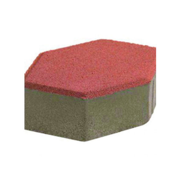บล็อกปูพื้น จินตนาการ-ศิลาหกเหลี่ยม 6ซม. สีแดง