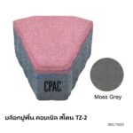 บล็อกปูพื้น คอบเบิล สโตน TZ-2 มอส เกรย์ 12x13.78ซม.