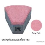 บล็อกปูพื้น คอบเบิล สโตน TZ-2 โรซี่ พิงค์ 12x13.78ซม.