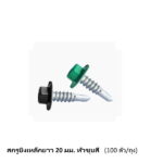สกรูยิงเหล็กยาว 20 มม. หัวชุบสี (100ตัว/ถุง)