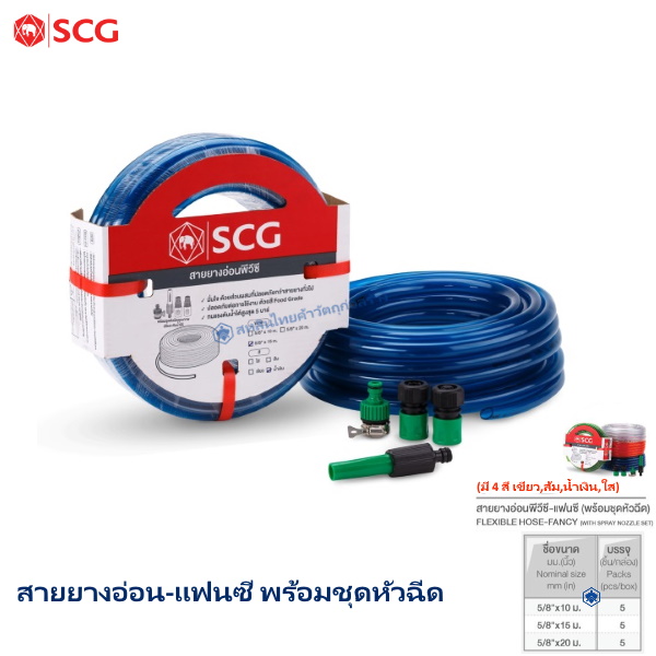 สายยางแฟนซีPVC & หัวฉีด ช้าง น้ำเงิน