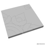 ศิลาเหลี่ยม ลายไทย-สัตตบงกช 50x50x6ซม. เทา