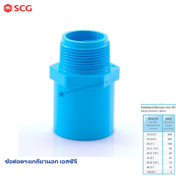 ข้อต่อตรงเกลียวนอก ตราช้าง