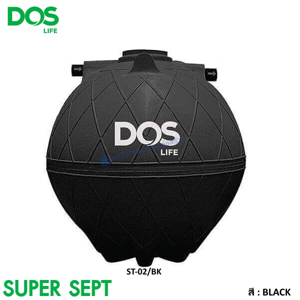 ถังบำบัดน้ำเสีย เกระ-กรองไร้อากาศ DOS SUPER SEPT
