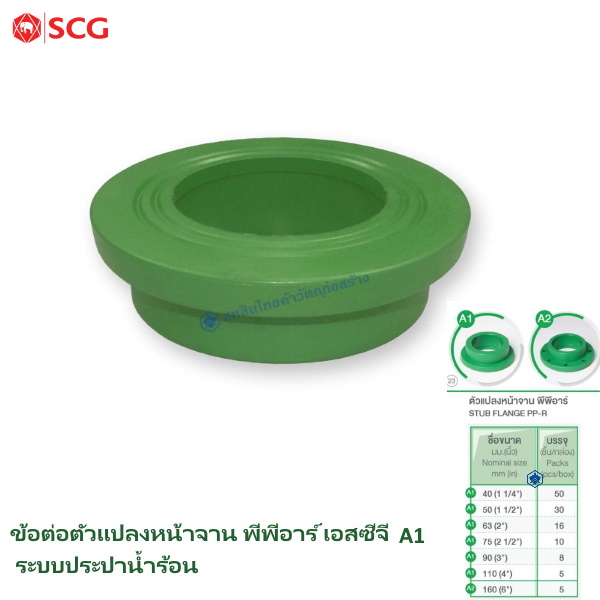 ข้อต่อตัวแปลงหน้าจาน พีพีอาร์ A1 ตราช้างน้ำร้อน
