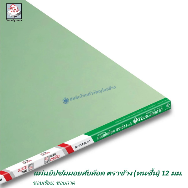 แผ่นยิปซัมทนชื้น มอยส์บล็อค 120x240x0.12ซม.