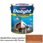 สีย้อมไม้ ดีไลท์ วูดสเตน โปร่งแสง-กึ่งเงา S-002 สีไม้สักทอง